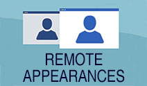 Click Here for Remote Appearance Info